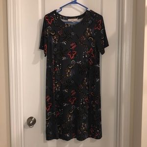 LOFT Short Sleeve Swing Dress - Small